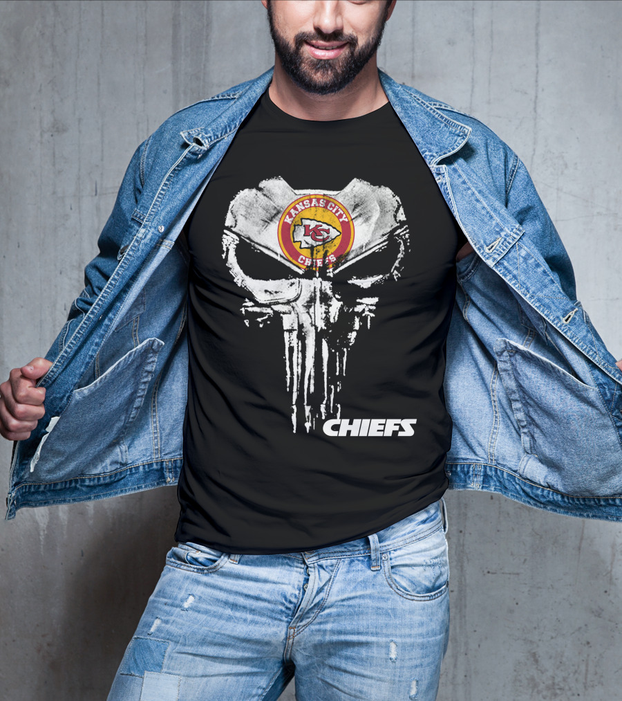 Kansas City Chiefs Skull Logo Fusion Chiefs T-Shirt