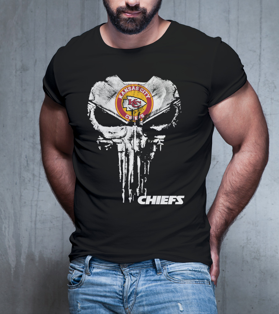 Kansas City Chiefs Skull Logo Fusion Chiefs T-Shirt