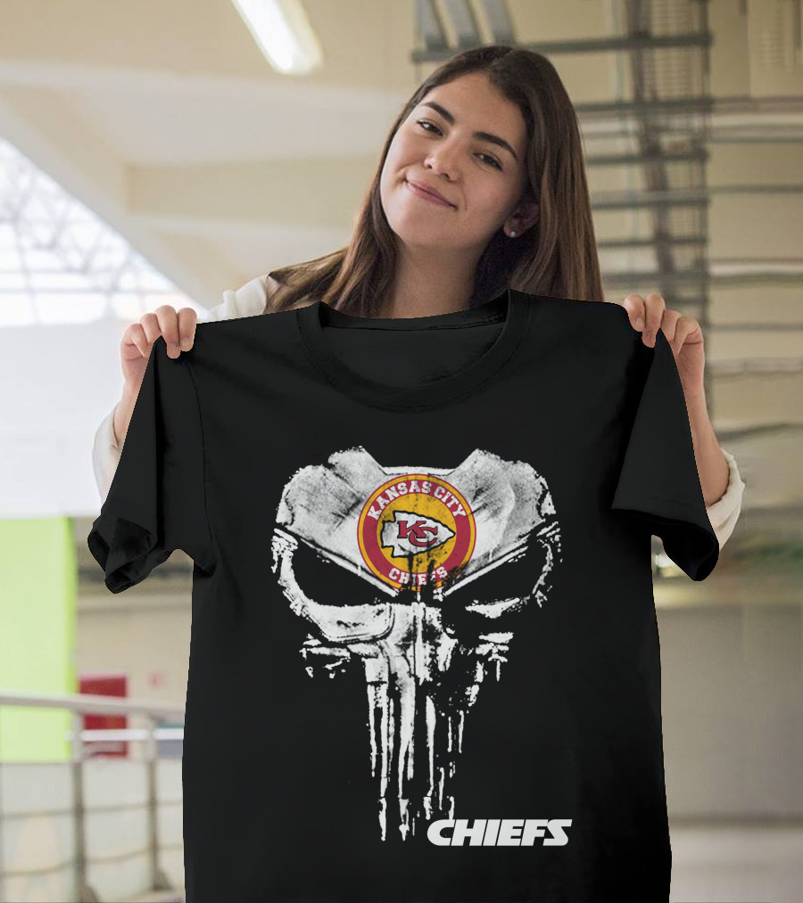 Kansas City Chiefs Skull Logo Fusion Chiefs T-Shirt