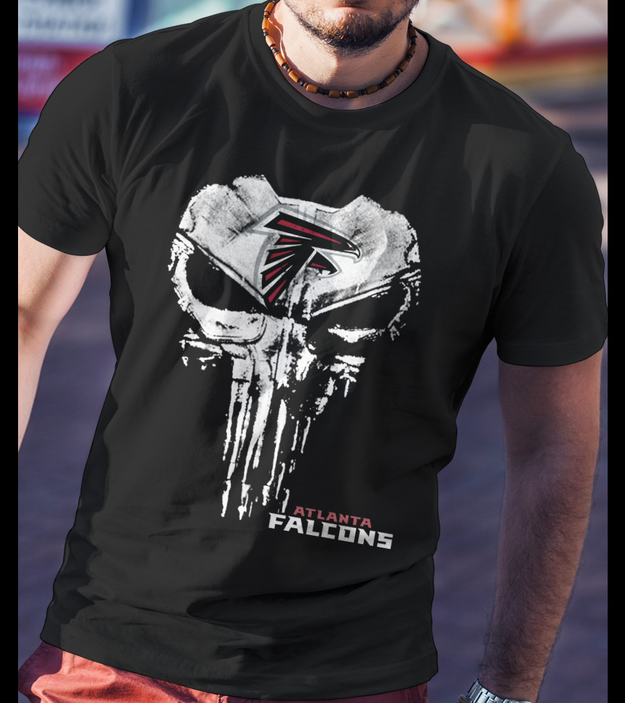 Atlanta Falcons Logo In Skull T-Shirt
