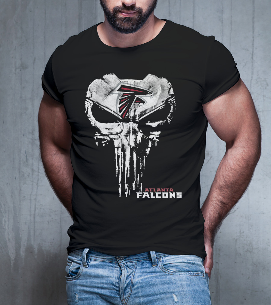 Atlanta Falcons Logo In Skull T-Shirt