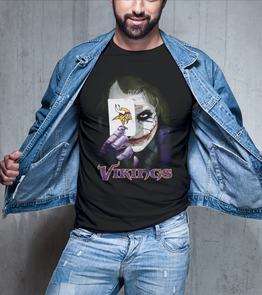 Vikings Joker Card Art T-Shirt