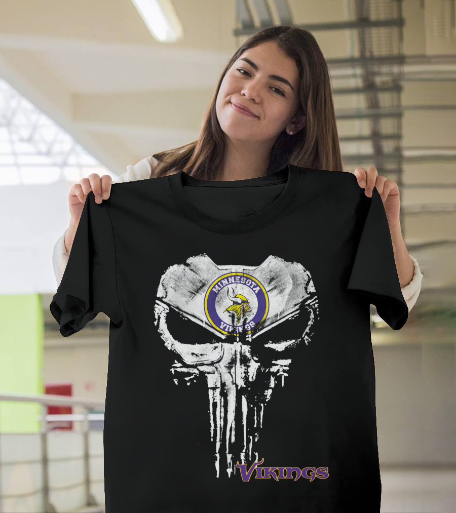 Minnesota Vikings Skull T-Shirt