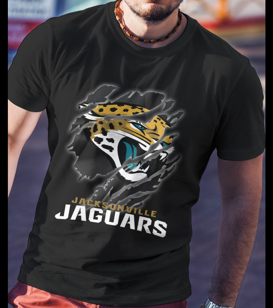 Jacksonville Jaguars Fierce Logo Claw Marks T-Shirt