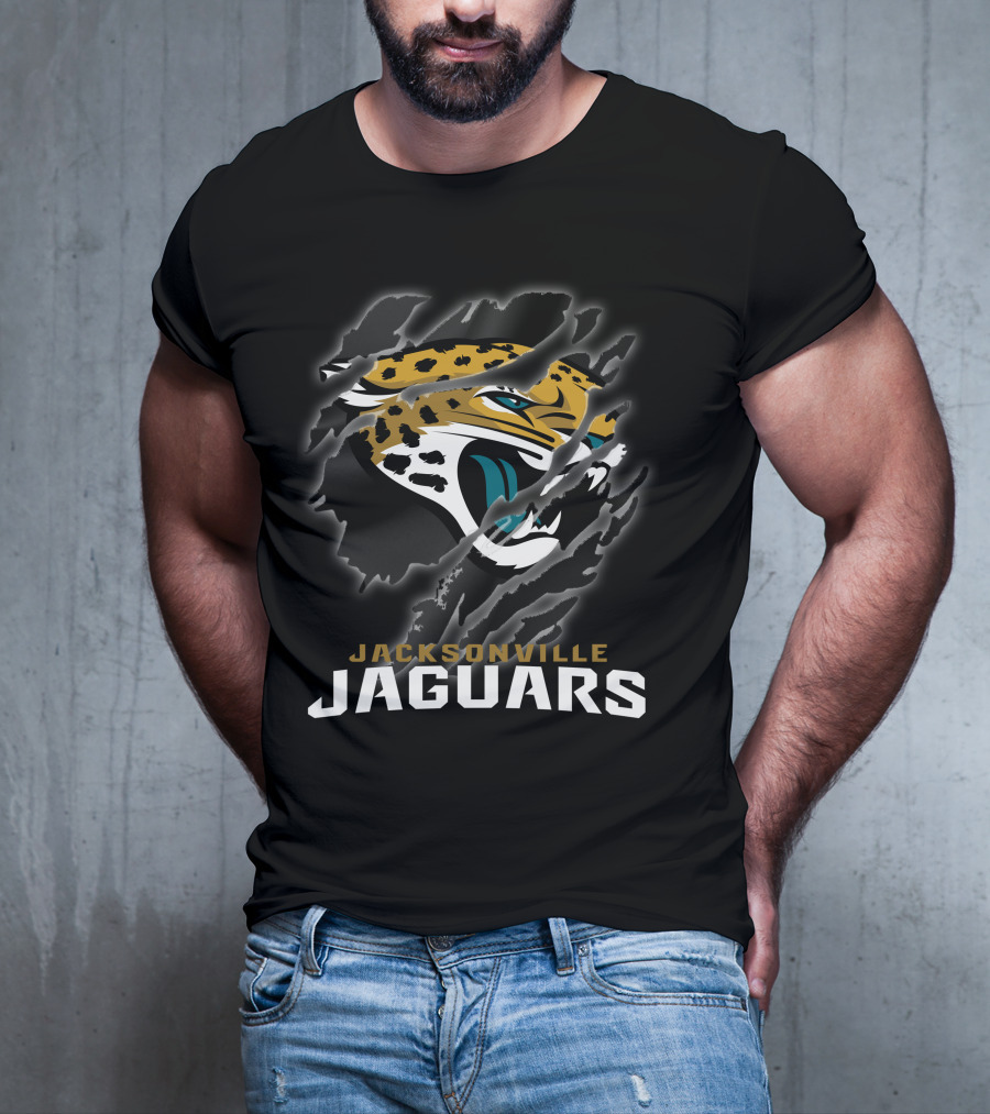 Jacksonville Jaguars Fierce Logo Claw Marks T-Shirt