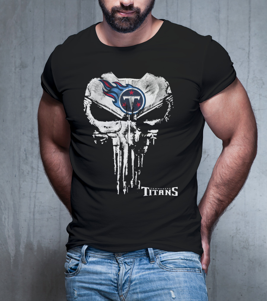 Tennessee Titans Punisher Skull T-Shirt