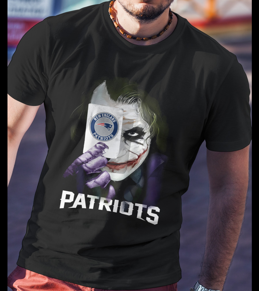 New England Patriots Joker Card Crossover T-Shirt