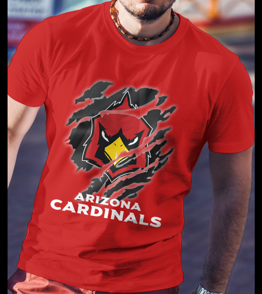 Arizona Cardinals Logo Claw Marks T-Shirt