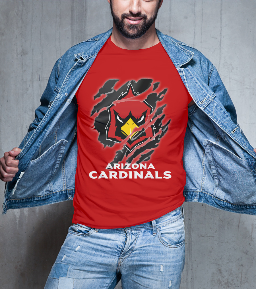 Arizona Cardinals Logo Claw Marks T-Shirt