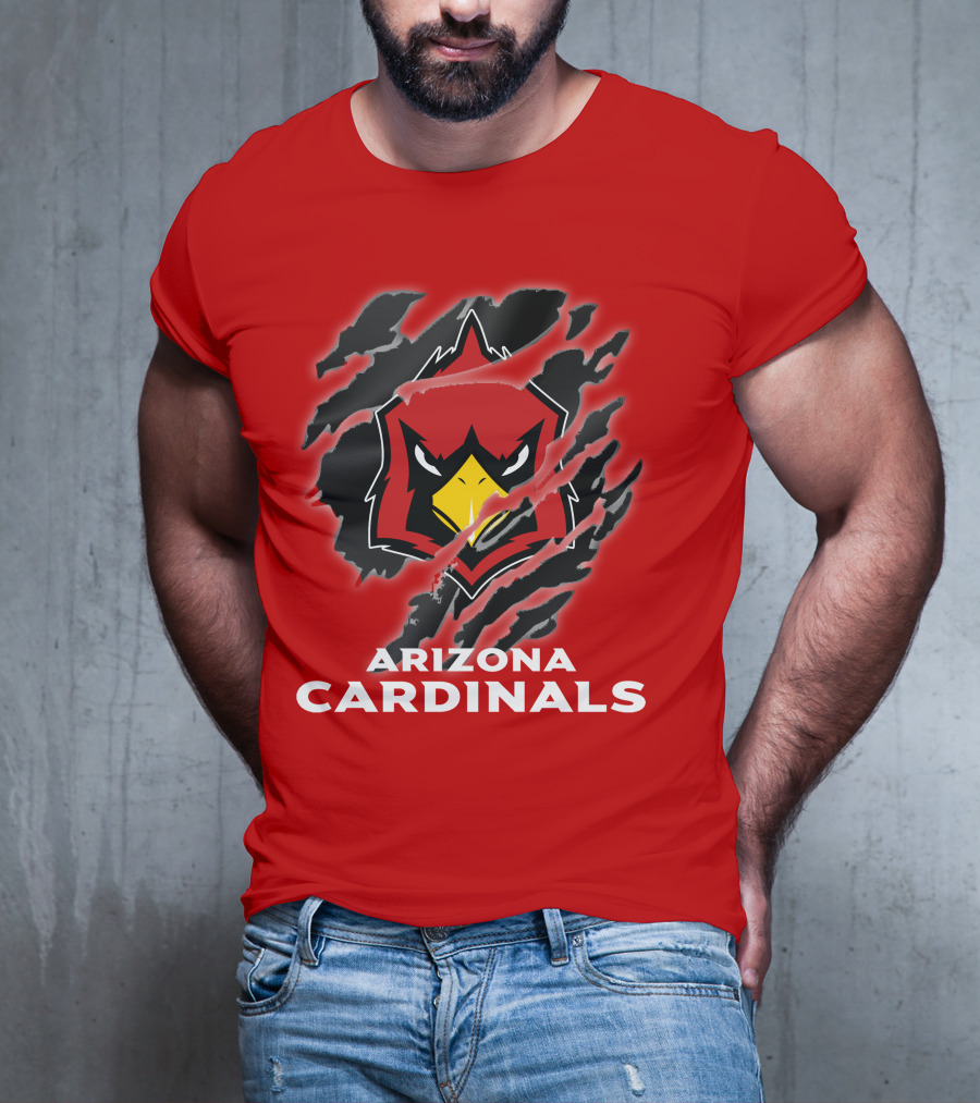 Arizona Cardinals Logo Claw Marks T-Shirt
