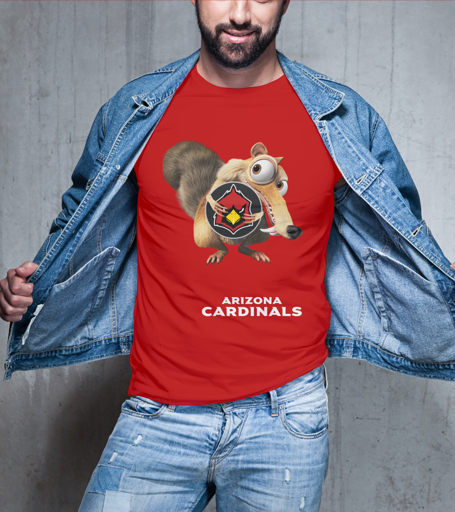 Arizona Cardinals Scrat Ice Age Collaboration T-Shirt