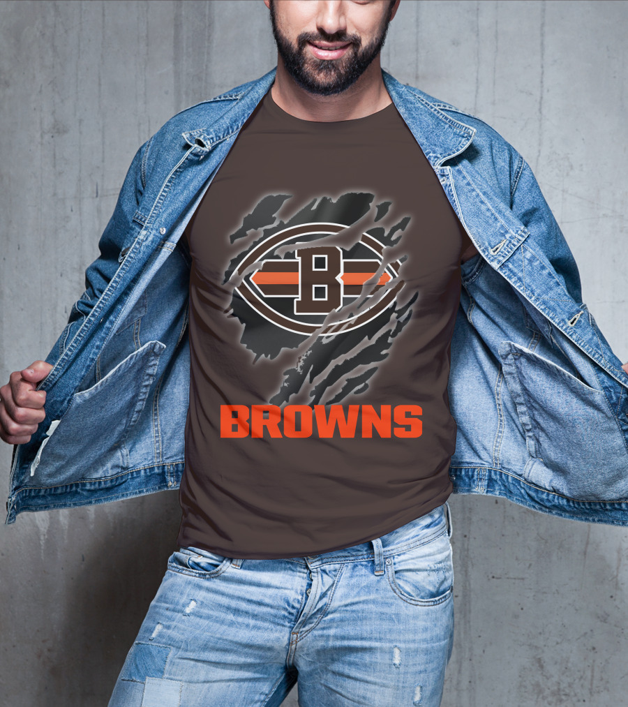 Browns 07 Football Claw Mark T-Shirt
