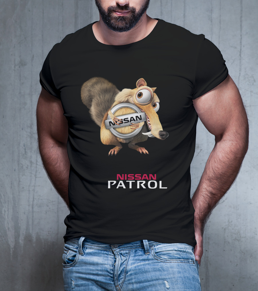 Nissan Patrol Squirrel Emblem Hugging Circular T-Shirt