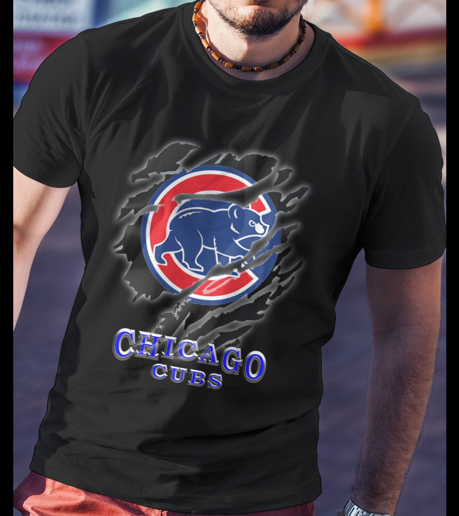 Chicago Cubs Bear Logo T-Shirt