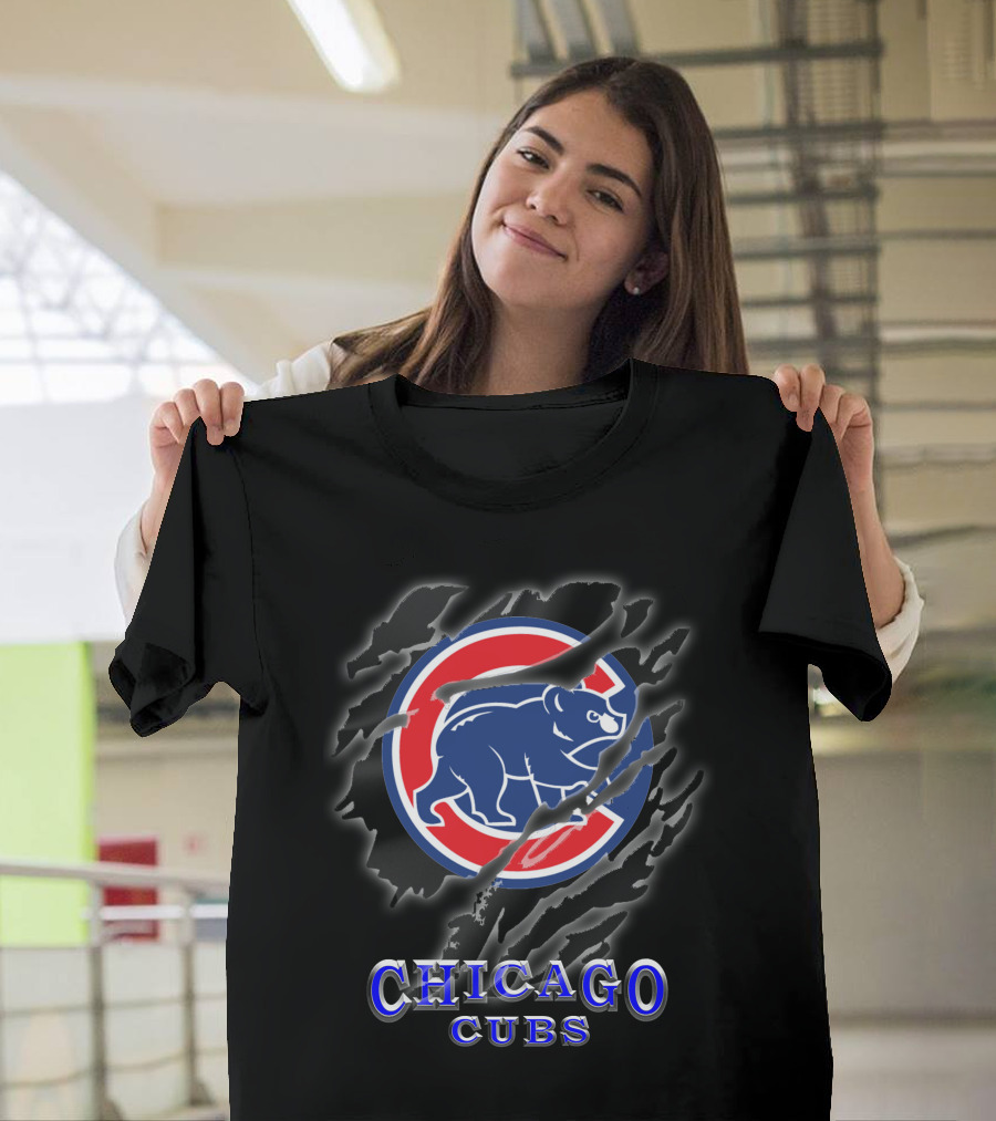 Chicago Cubs Bear Logo T-Shirt