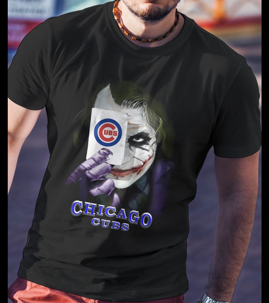 Chicago Cubs Joker Card Face T-Shirt