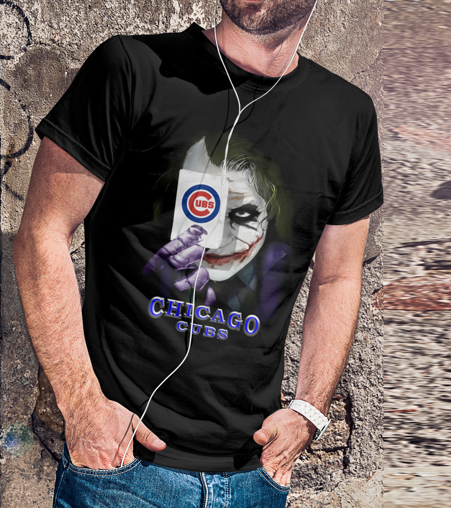 Chicago Cubs Joker Card Face T-Shirt