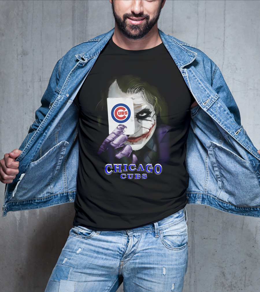 Chicago Cubs Joker Card Face T-Shirt