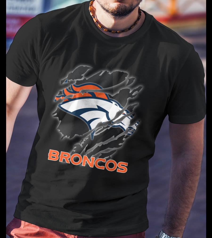Denver Broncos Ripped Claw Marks T-Shirt