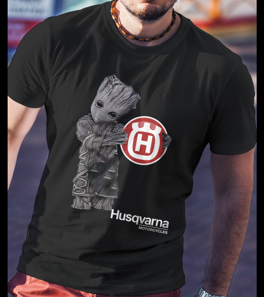 Husqvarna Motorcycles Character With Iconic Figure T-Shirt