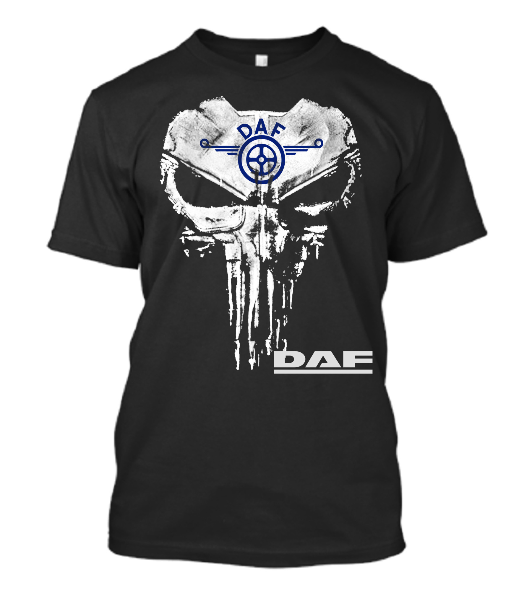 Daf Skull Emblem With Wheel Symbol T-Shirt
