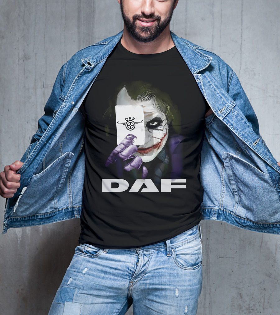 Daf Joker Card Face Iconic Style T-Shirt
