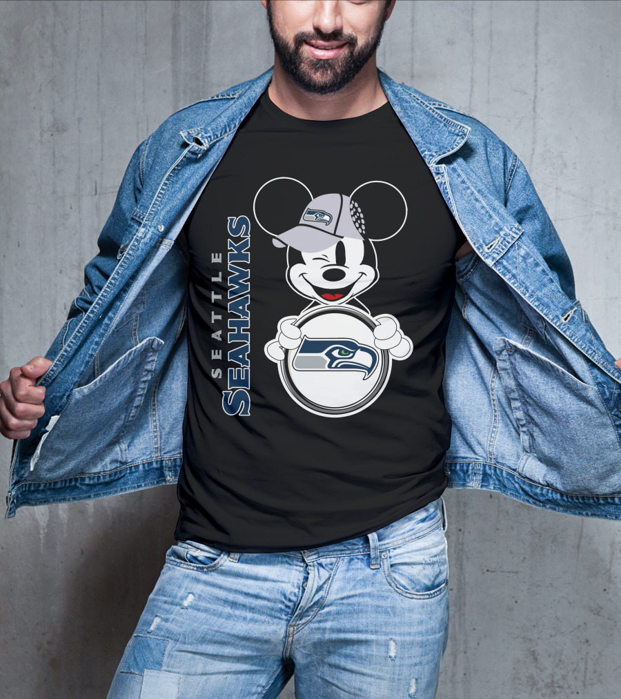 Seattle Seahawks Mickey Mouse Logo 3 T-Shirt