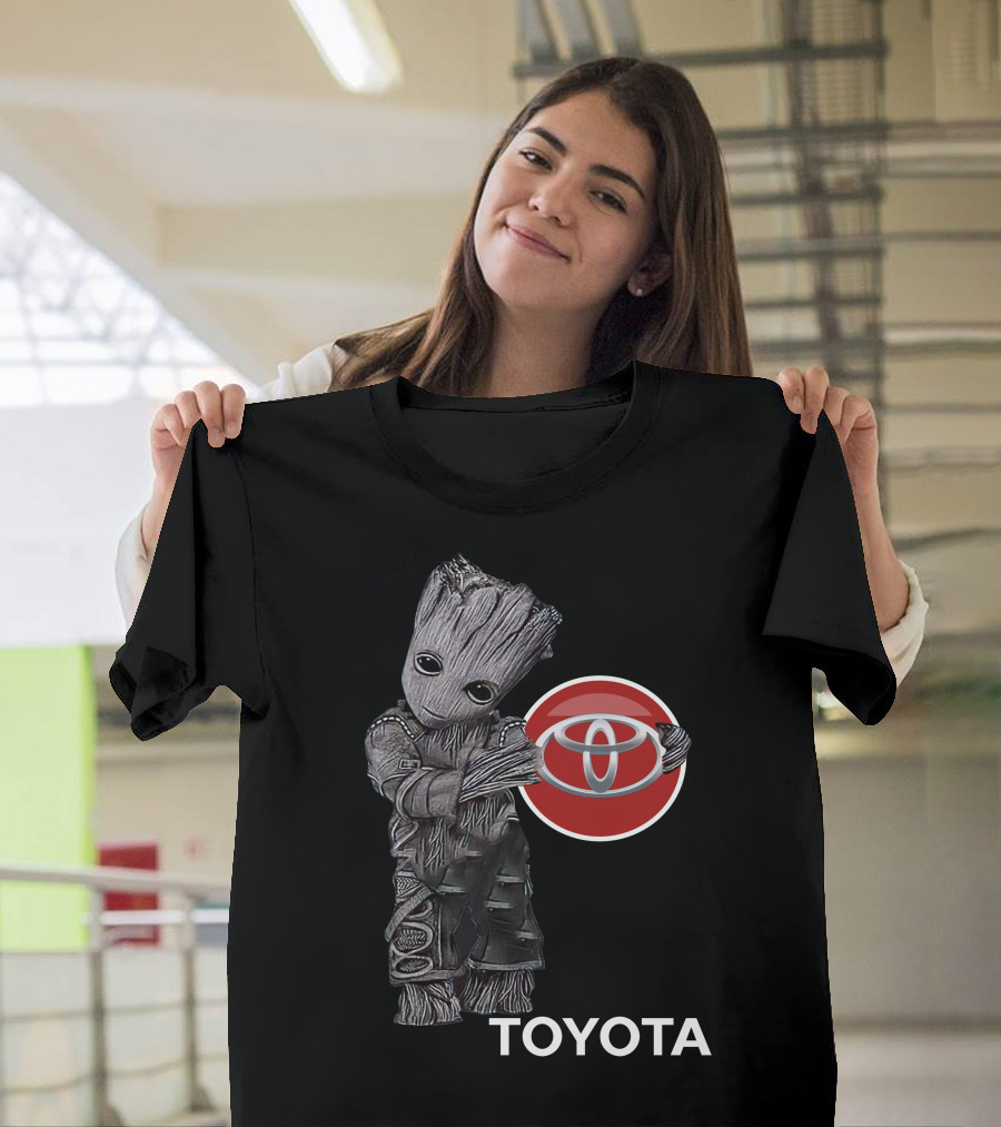 Toyota Logo With Cute Galactic Tree Character Embrace T-Shirt
