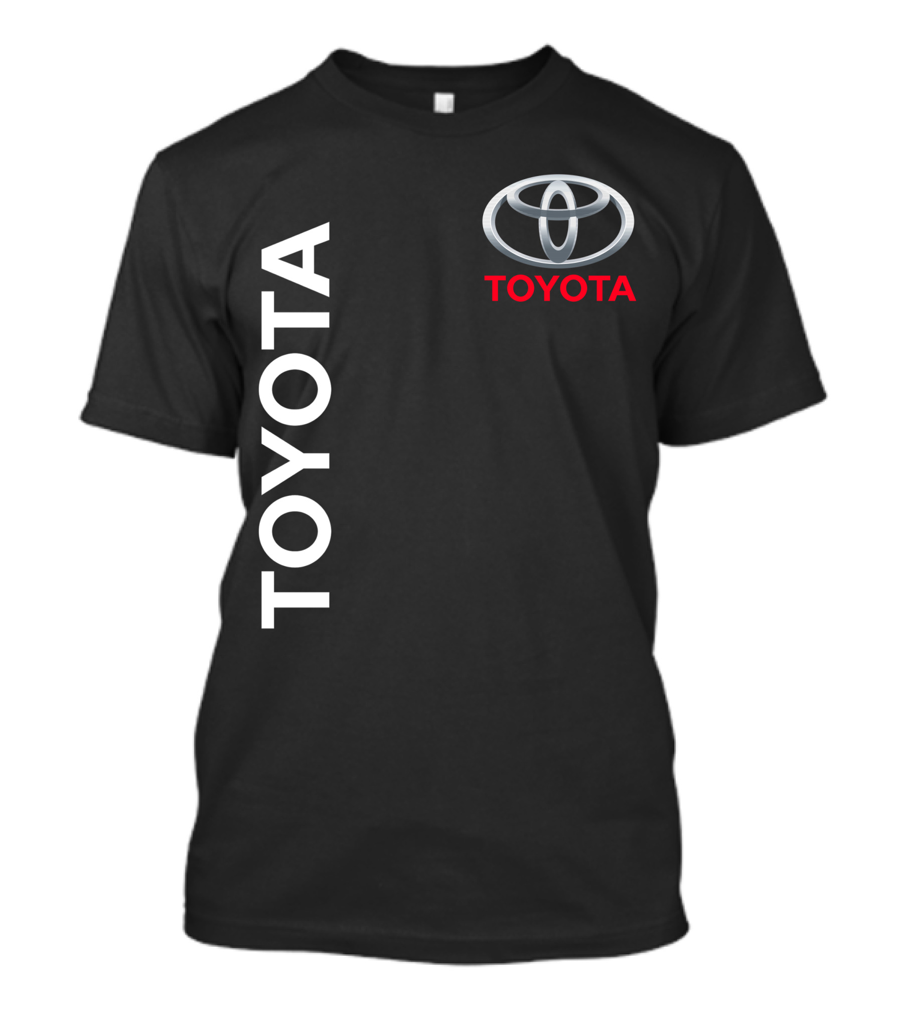Toyota Logo With White Text Vertical Alignment T-Shirt