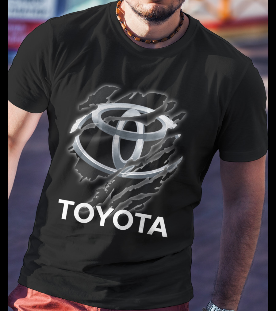 Toyota Emblem With Scratch Effect Rip T-Shirt