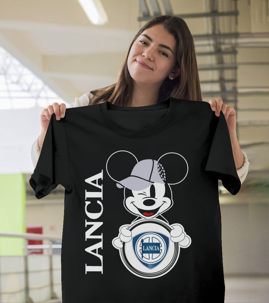 Lancia Mickey Mouse Holding T-Shirt