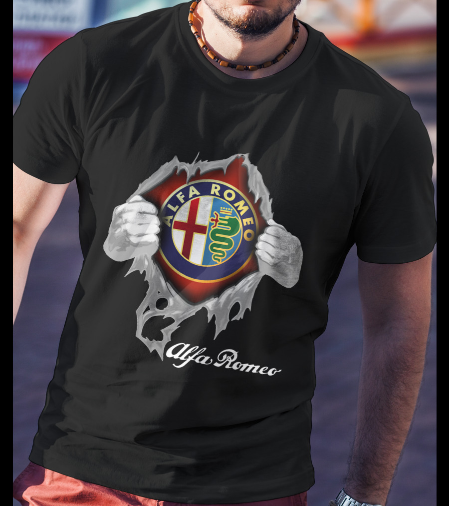 Alfa Romeo Logo With Tearaway Effect T-Shirt