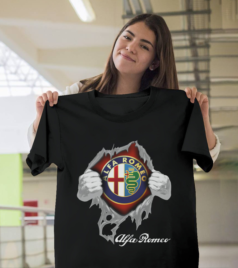 Alfa Romeo Logo With Tearaway Effect T-Shirt