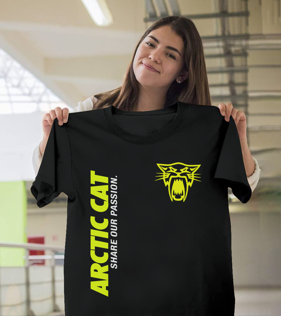 Arctic Cat Share Our Passion Neon Cat T-Shirt
