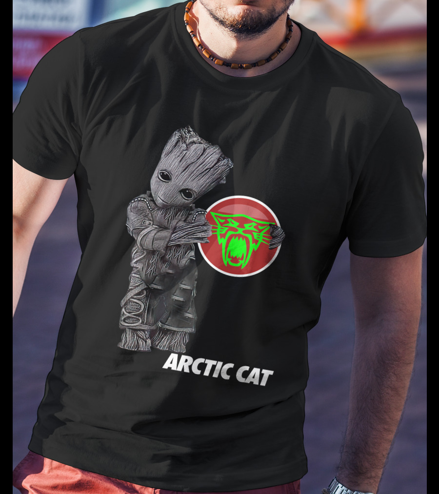 Arctic Cat Groot With Green Cat T-Shirt