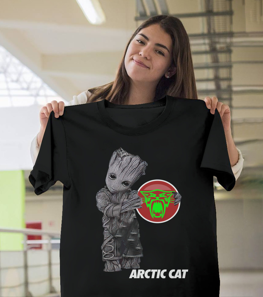 Arctic Cat Groot With Green Cat T-Shirt