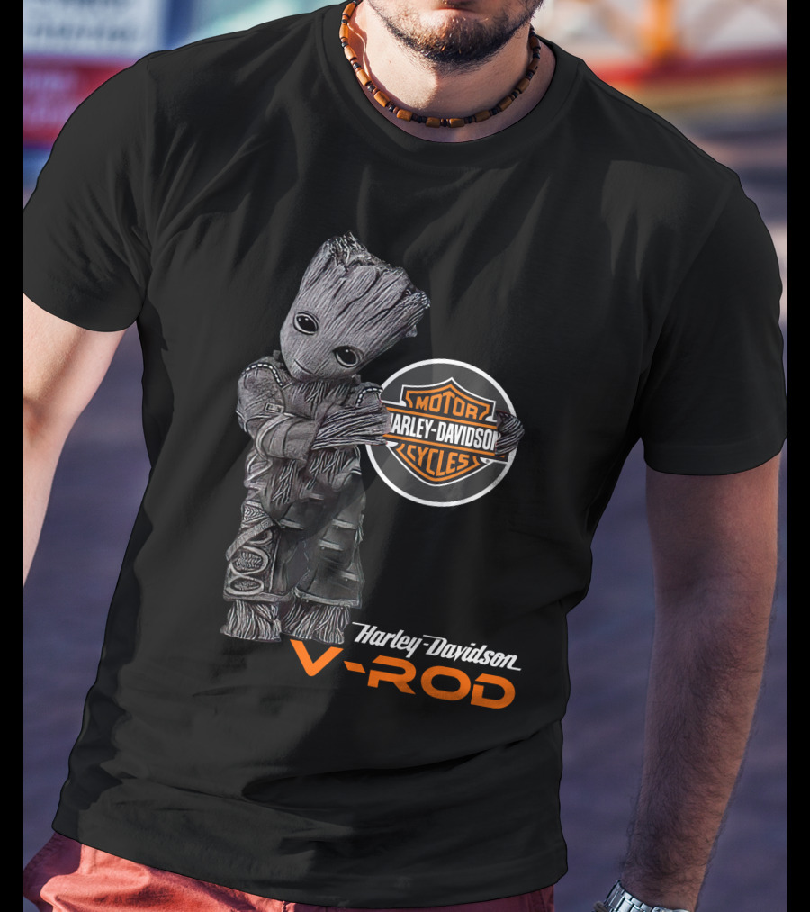 Harley Davidson V-Rod Groot Guardians Motorcycles T-Shirt