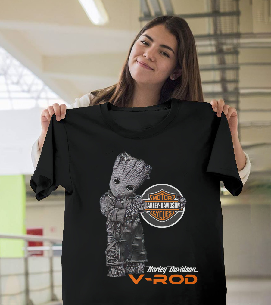Harley Davidson V-Rod Groot Guardians Motorcycles T-Shirt