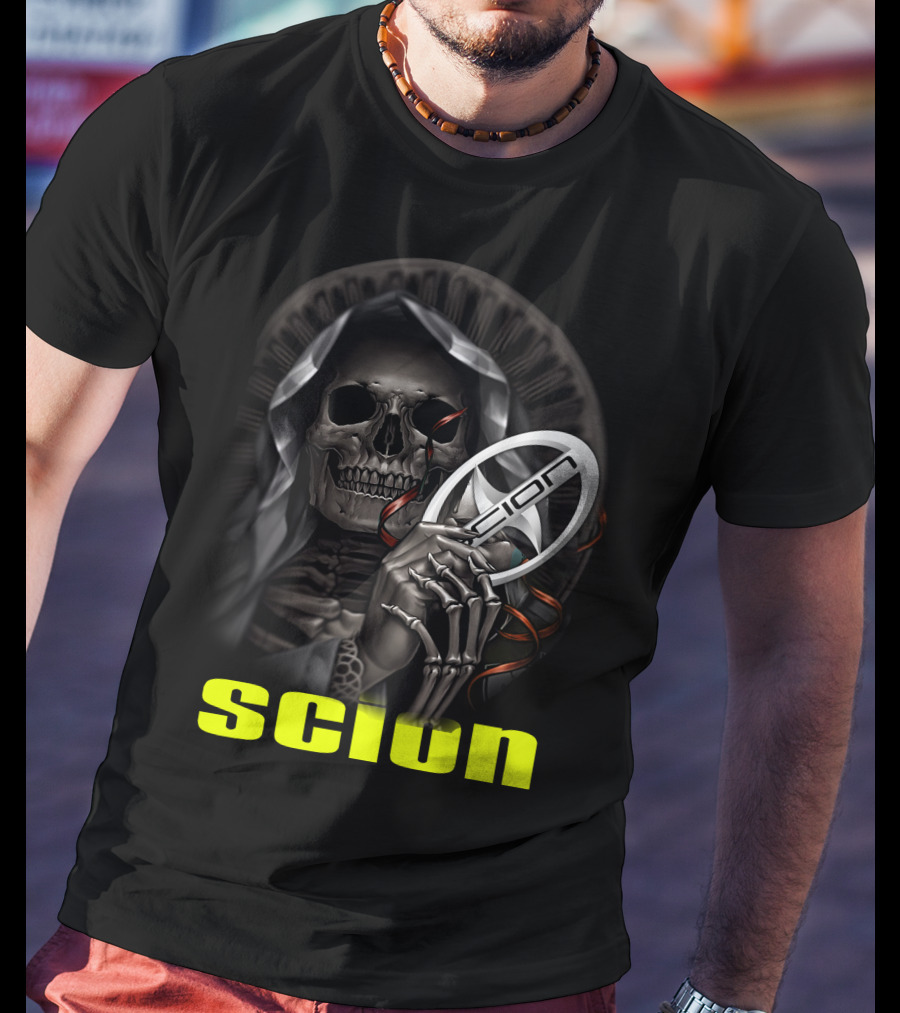 Scion Grim Reaper Skull Holding T-Shirt