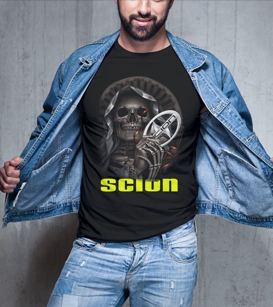 Scion Grim Reaper Skull Holding T-Shirt