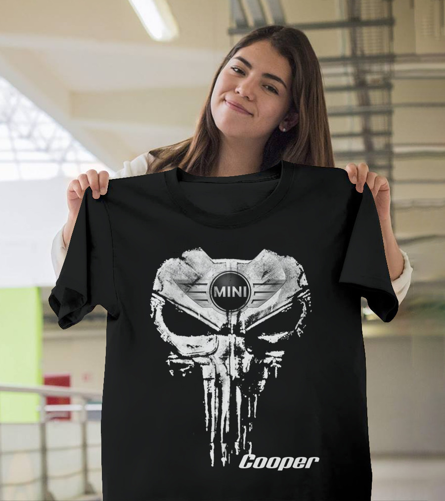 Mini Cooper 14 Grunge Skull T-Shirt