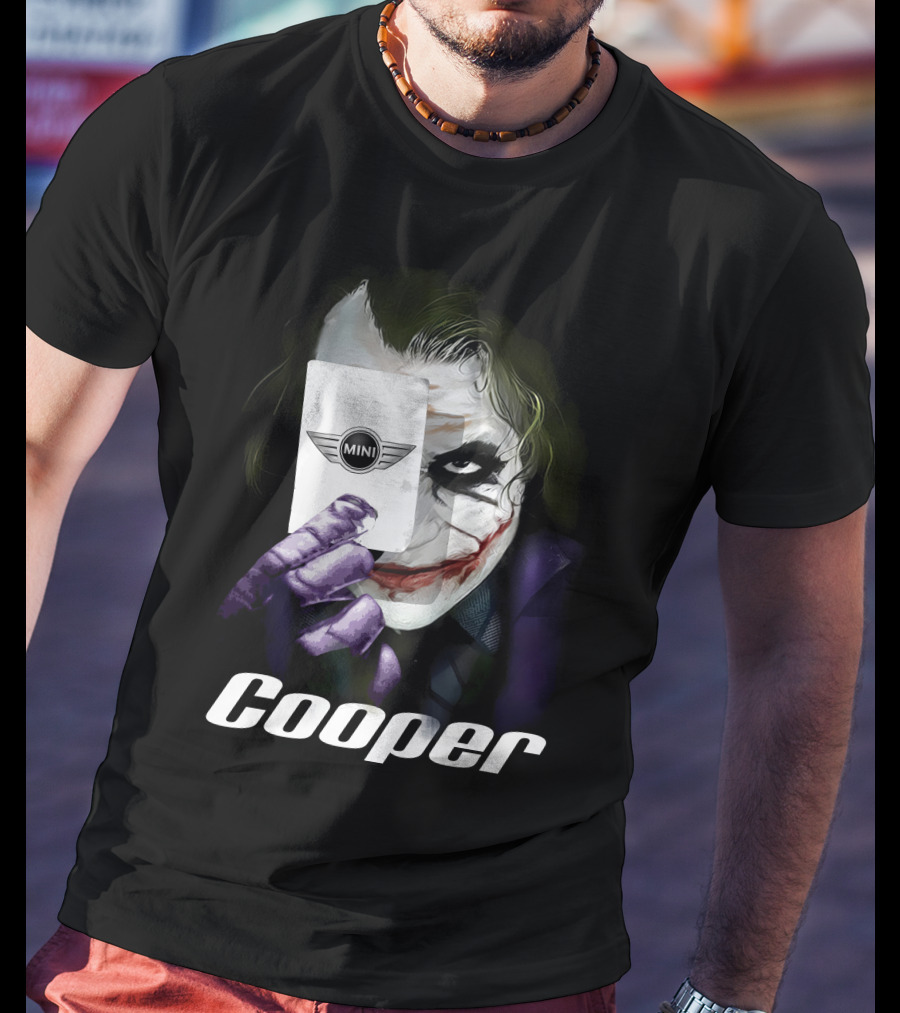 Cooper Joker Holding Mini Card T-Shirt