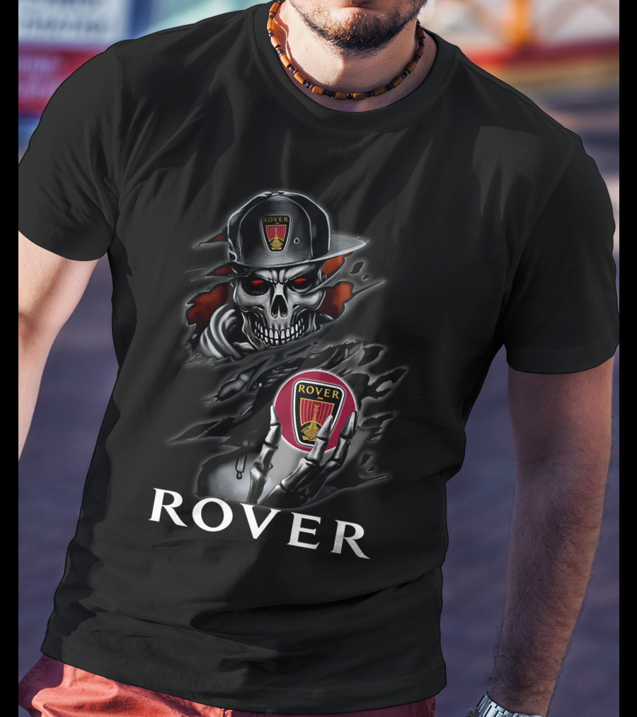 Rover Skeleton With Emblem And Cap T-Shirt