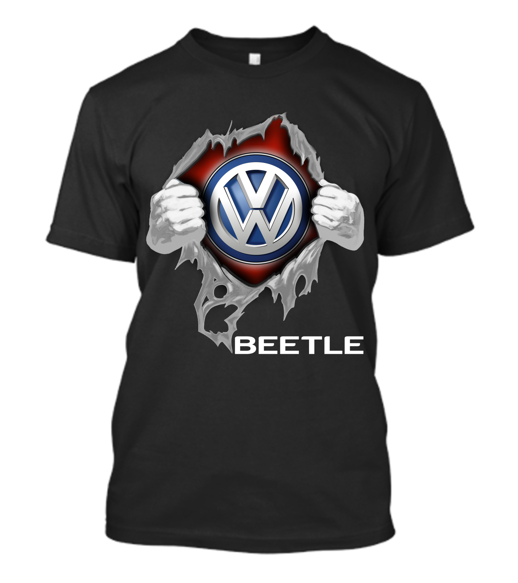 Volkswagen Beetle 05 Logo Ripped T-Shirt