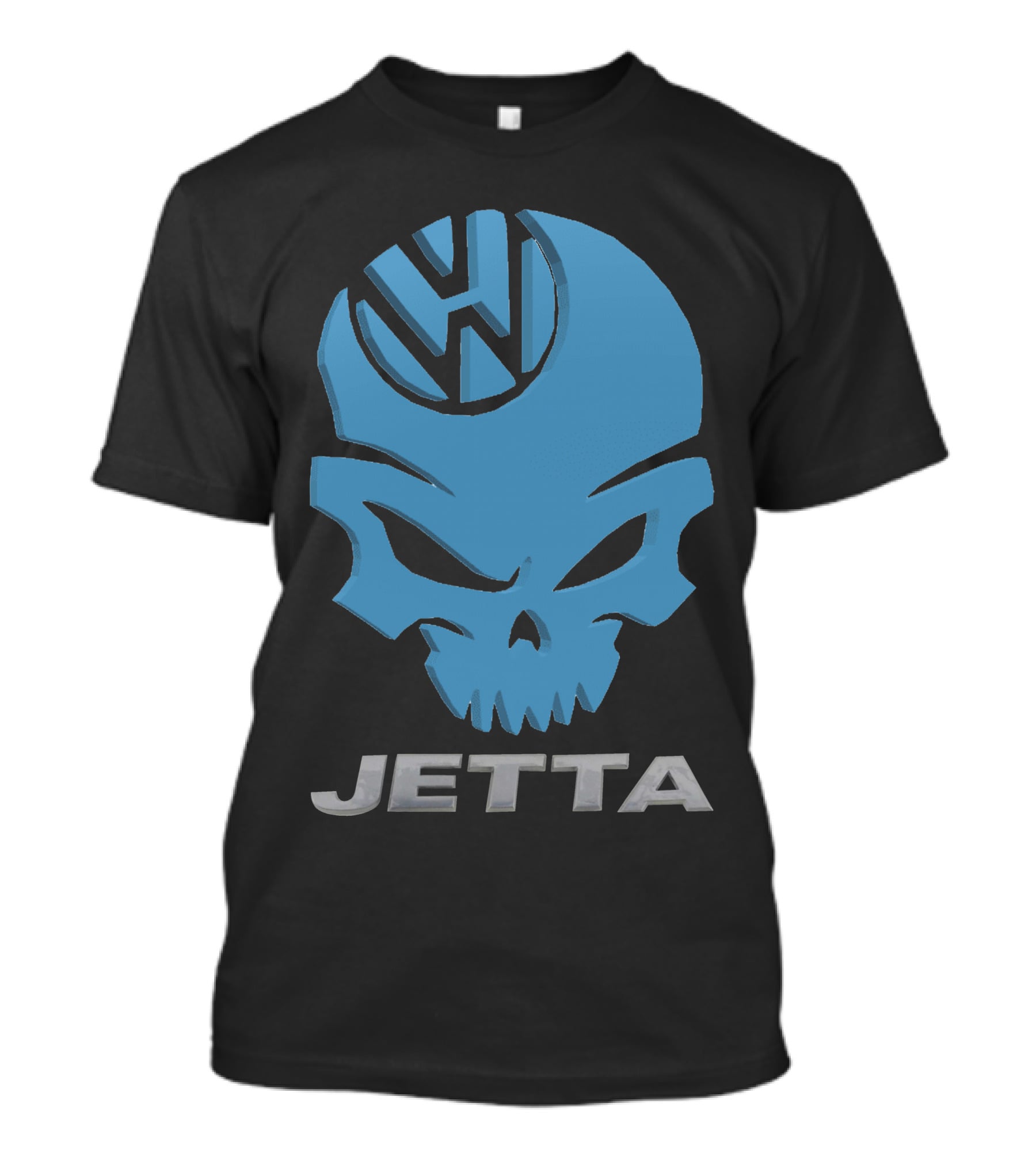 Jetta VW Skull Logo Blue T-Shirt
