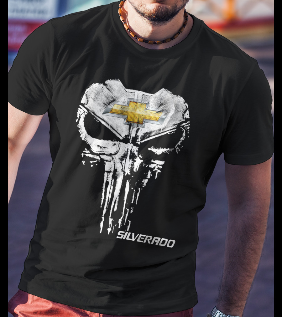 Silverado Chevrolet Punisher Skull Logo T-Shirt