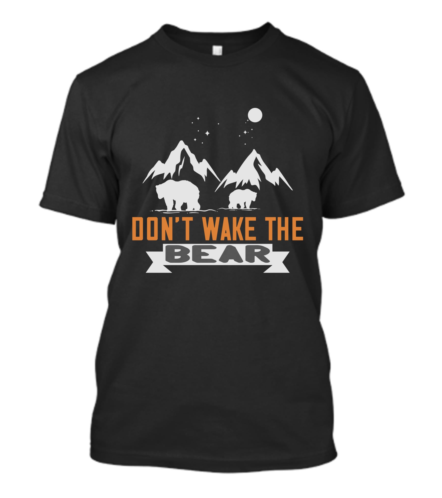 Don't Wake The Bear Under Starry Mountain Sky T-Shirt