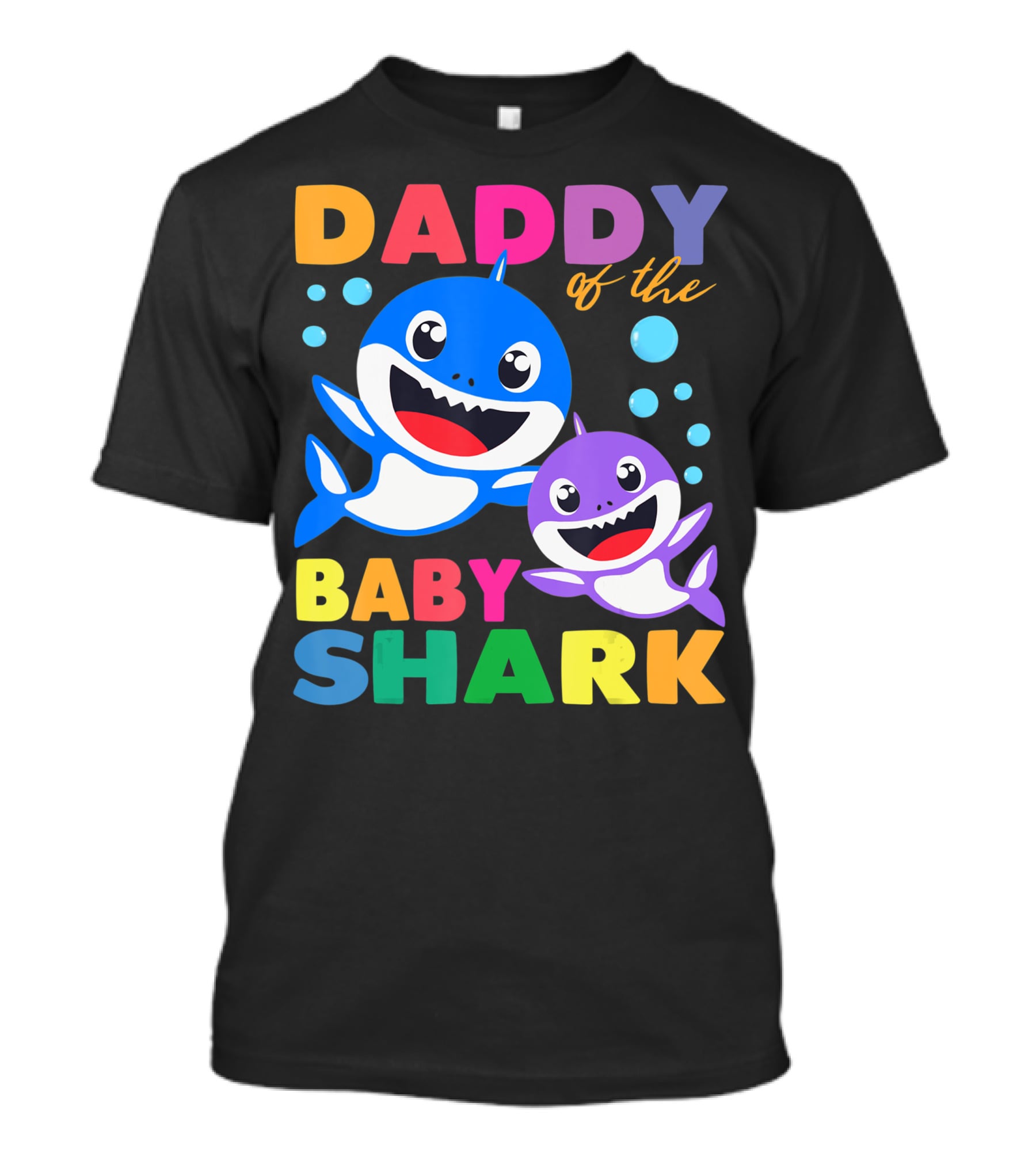 Daddy Of The Baby Shark Birthday Boy Girl Kids Daddy Shark T-Shirt