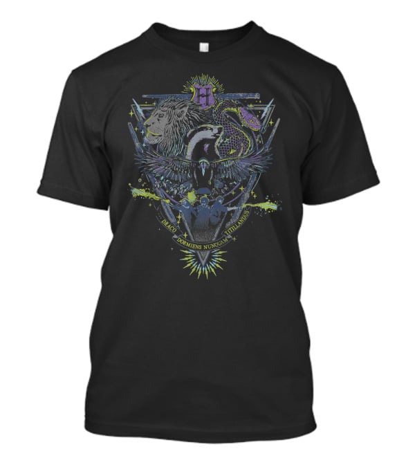 Draco Dormiens Nunquam Titillandus Gryffindor Slytherin Ravenclaw Hufflepuff T-Shirt