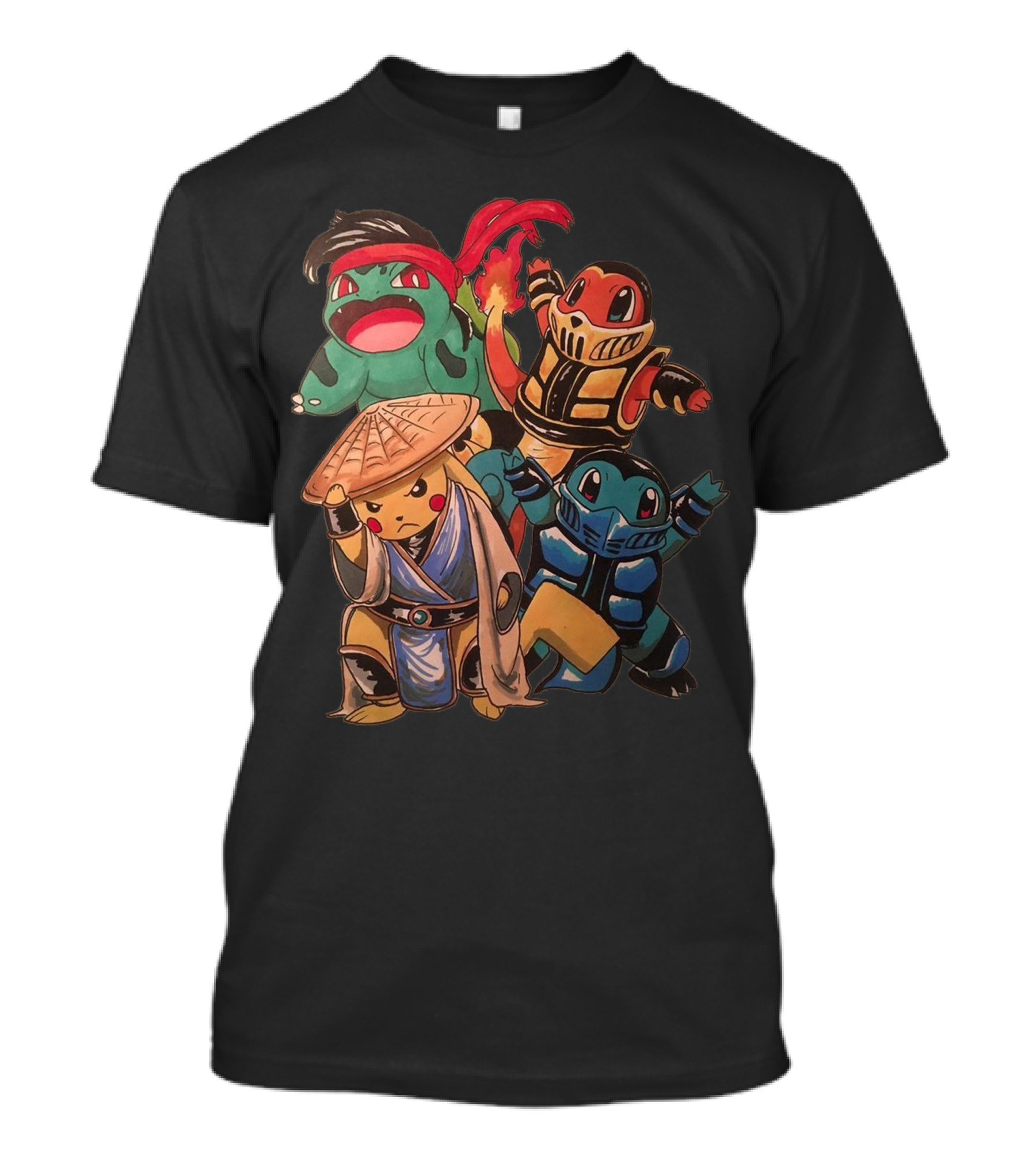 Pikachu Bulbasaur Charmander Squirtle Mashup T-Shirt